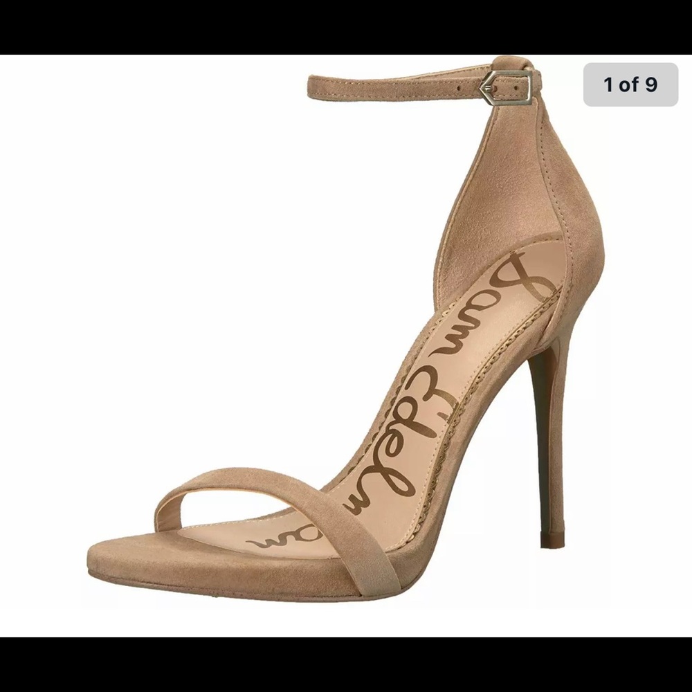 Like New Sam Edelman Tan Suede Sandals / Heels - Size 10